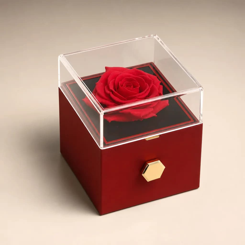 The Eternal Rose Box in Red